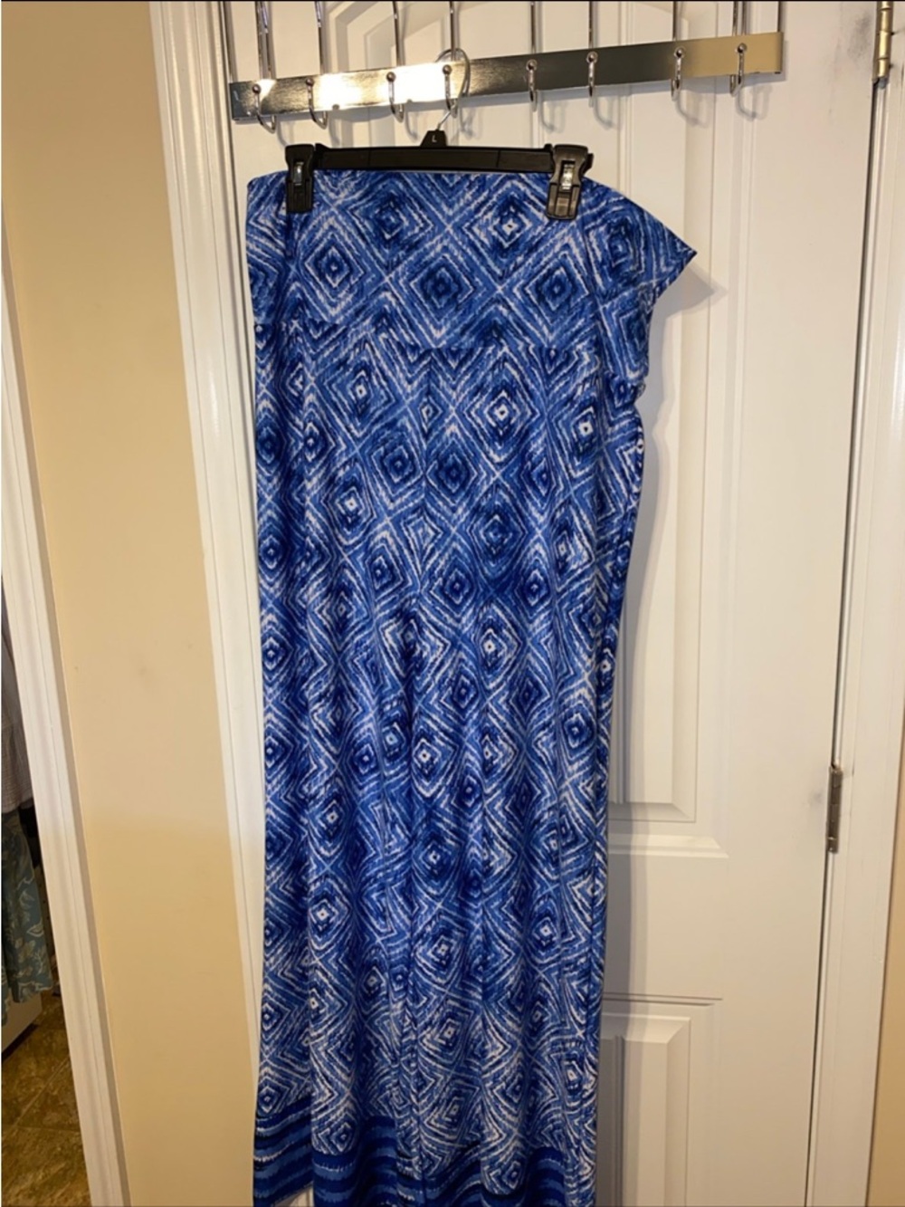 INC International Concepts Blue Geometric Wide-Leg Jumpsuit